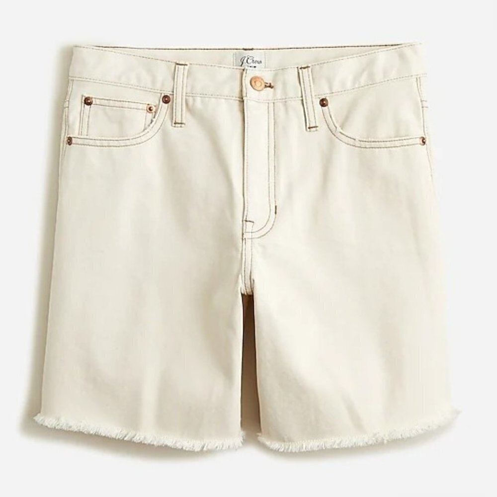NWT J.Crew High Rise Mid-Length Jean Shorts Size 24